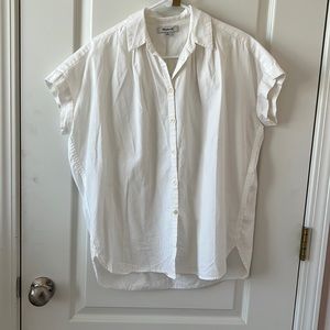 Madewell oversized white button up shirt/top XS